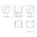 Stützenfuß Pfostenträger Pfostenanker - galvanisches Zink - PMFU GRUNDLINE - 2