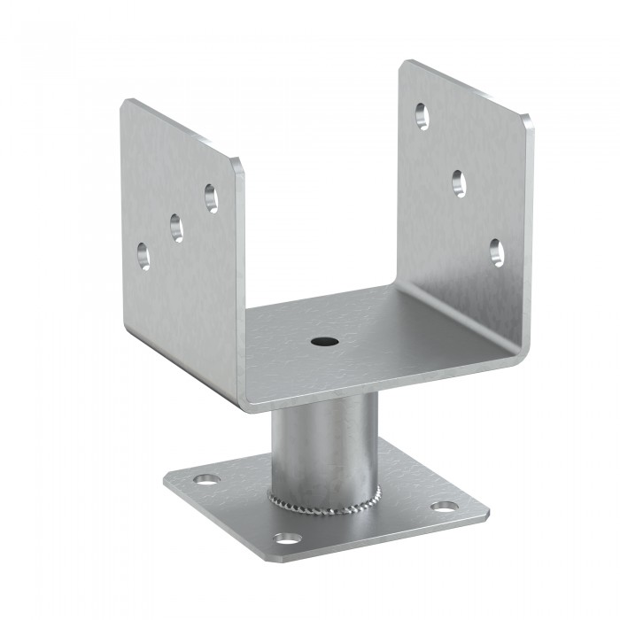 Stützenfuß Pfostenträger Pfostenanker - galvanisches Zink - PMFU GRUNDLINE - 3