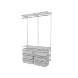 Kleiderschrank, Regalsystem, Garderobe - Weiß, 200x125x42 cm - wandmontage INTEGRI - 1