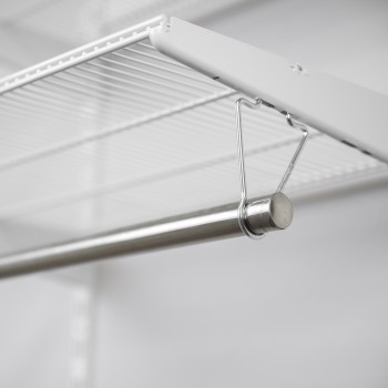 Kleiderschrank, Regalsystem, Garderobe - Weiß, 200x65x42 cm - wandmontage INTEGRI - 6