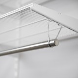 Kleiderschrank, Regalsystem, Garderobe - Weiß, 200x65x42 cm - wandmontage INTEGRI - 6