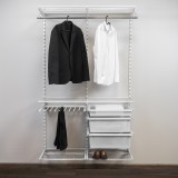Kleiderschrank, Regalsystem, Garderobe - Weiß, 200x125x42 cm - wandmontage INTEGRI - 2