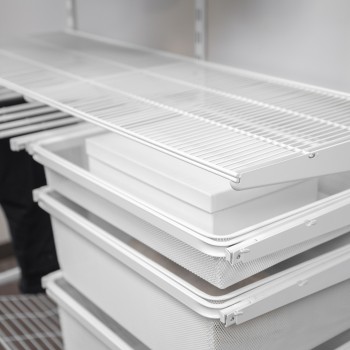 Kleiderschrank, Regalsystem, Garderobe - Weiß, 200x125x42 cm - wandmontage INTEGRI - 4