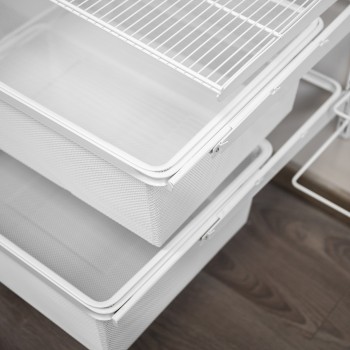 Kleiderschrank, Regalsystem, Garderobe - Weiß, 200x125x42 cm - wandmontage INTEGRI - 5