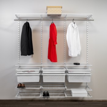 Kleiderschrank, Regalsystem, Garderobe - Weiß, 200x185x42 cm - wandmontage INTEGRI - 2
