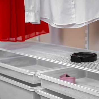 Kleiderschrank, Regalsystem, Garderobe - Weiß, 200x185x42 cm - wandmontage INTEGRI - 5