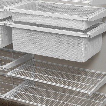 Kleiderschrank, Regalsystem, Garderobe - Weiß, 200x185x42 cm - wandmontage INTEGRI - 6