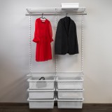 Kleiderschrank, Regalsystem, Garderobe - Weiß, 200x125x42 cm - wandmontage INTEGRI - 2