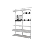 Werkzeugwand, Regalsystem, Werkzeughalter - Weiß, 200x125x42 cm - wandmontage INTEGRI - 1