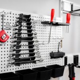 Werkzeugwand, Regalsystem, Werkzeughalter - Weiß, 200x125x42 cm - wandmontage INTEGRI - 4