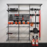 Werkzeugwand, Regalsystem, Werkzeughalter - Grau, 200x185x42 cm - wandmontage INTEGRI - 2