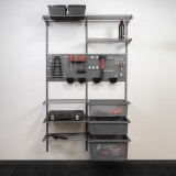 Werkzeugwand, Regalsystem, Werkzeughalter - Grau, 200x125x42 cm - wandmontage INTEGRI - 2