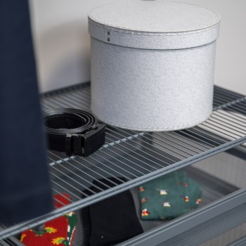 Kleiderschrank, Regalsystem, Garderobe - Grau, 200x125x42 cm - wandmontage INTEGRI - 5