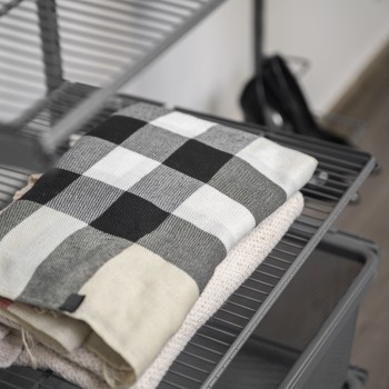 Kleiderschrank, Regalsystem, Garderobe - Grau, 200x125x42 cm - wandmontage INTEGRI - 4