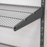 Kleiderschrank, Regalsystem, Garderobe - Grau, 200x125x42 cm - wandmontage INTEGRI - 7