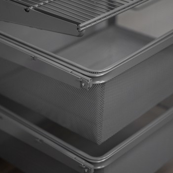 Kleiderschrank, Regalsystem, Garderobe - Grau, 200x125x42 cm - wandmontage INTEGRI - 8