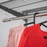 Kleiderschrank, Regalsystem, Garderobe - Grau, 200x125x42 cm - wandmontage INTEGRI - 6