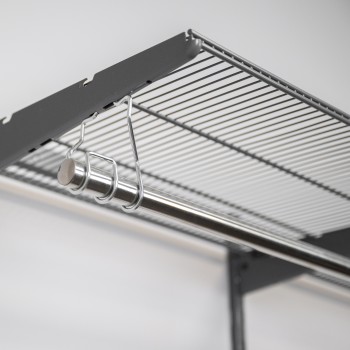 Kleiderschrank, Regalsystem, Garderobe - Grau, 200x125x42 cm - wandmontage INTEGRI - 7