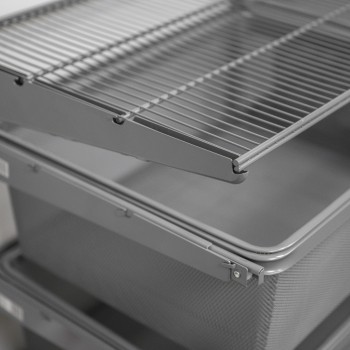 Kleiderschrank, Regalsystem, Garderobe - Grau, 200x125x42 cm - wandmontage INTEGRI - 8