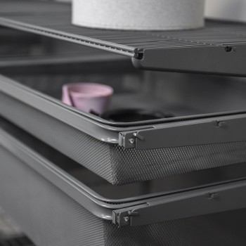 Kleiderschrank, Regalsystem, Garderobe - Grau, 200x185x42 cm - wandmontage INTEGRI - 4