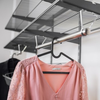 Kleiderschrank, Regalsystem, Garderobe - Grau, 200x185x42 cm - wandmontage INTEGRI - 4