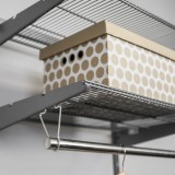 Kleiderschrank, Regalsystem, Garderobe - Grau, 200x65x42 cm - wandmontage INTEGRI - 5