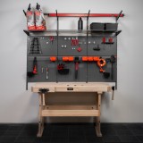 Werkzeugwand, Regalsystem, Werkzeughalter - Grau, 150x185x42 cm - wandmontage INTEGRI - 2