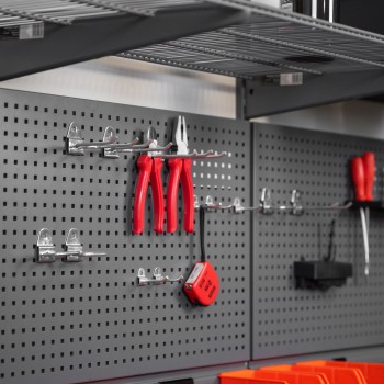 Werkzeugwand, Regalsystem, Werkzeughalter - Grau, 150x185x42 cm - wandmontage INTEGRI - 4