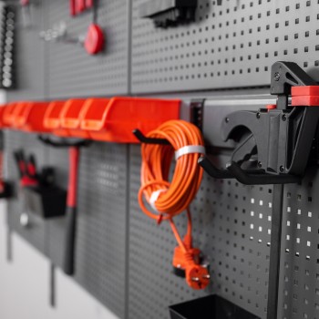 Werkzeugwand, Regalsystem, Werkzeughalter - Grau, 150x185x42 cm - wandmontage INTEGRI - 6