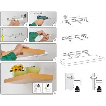 Regalbrett, wandregal, regalsysteme, regalboden, regale - FS 595x235 Velano - 31