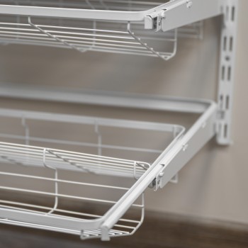 Kleiderschrank, Regalsystem, Garderobe - Weiß, 200x65x42 cm - wandmontage INTEGRI - 9