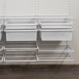 Kleiderschrank, Regalsystem, Garderobe - Weiß, 200x185x42 cm - wandmontage INTEGRI - 8