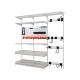 Werkzeugwand, Regalsystem, Werkzeughalter - Weiß, 200x185x42 cm - wandmontage INTEGRI - 1