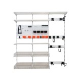 Werkzeugwand, Regalsystem, Werkzeughalter - Weiß, 200x185x42 cm - wandmontage INTEGRI - 3