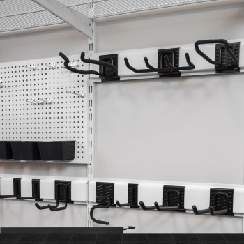 Werkzeugwand, Regalsystem, Werkzeughalter - Weiß, 200x185x42 cm - wandmontage INTEGRI - 6