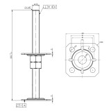 Stützenfuß Pfostenträger, höhenverstelbar zum Aufschrauben - PSR M20 GRUNDLINE - 2 Stützenfuß Pfostenträger, höhenverstelbar zum Aufschrauben - PSR M20 GRUNDLINE - 2