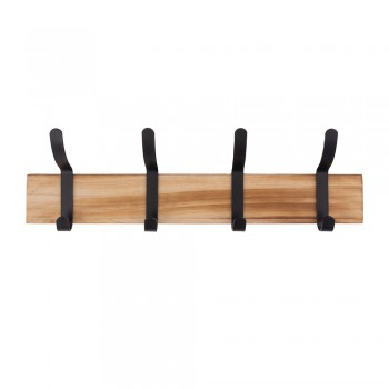 Garderobenleiste, Kleiderhaken, Garderobenhaken, Wandhaken - Holz - WUS, 42 cm Domax Home - 2