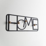 Garderobenleiste, Kleiderhaken, Garderobenhaken, Wandhaken - Metal, schwarz - WUY, 50x20 cm Domax Home - 3