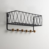 Garderobenleiste, Kleiderhaken, Garderobenhaken, Wandhaken - Metal - WUO 2, 35 cm Domax Home - 3