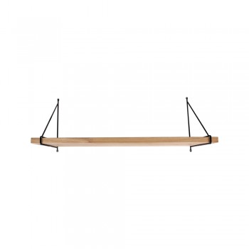 Loft Wandregal, Holzregal, Hängeregal - Paulownia Holz - FAL 1, 80 cm Domax Home - 2