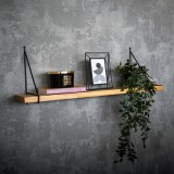 Loft Wandregal, Holzregal, Hängeregal - Paulownia Holz - FAL 1, 80 cm Domax Home - 3