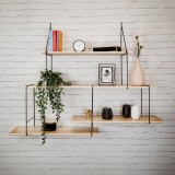 Loft Wandregal, Holzregal, Hängeregal - Paulownia Holz - FCL 1 Domax Home - 2