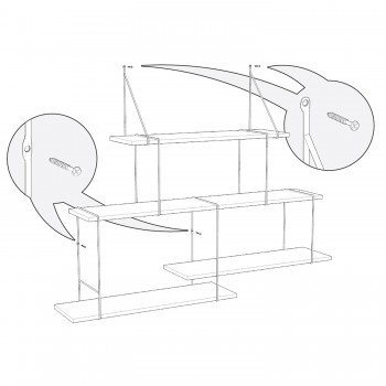 Loft Wandregal, Holzregal, Hängeregal - Paulownia Holz - FCL 1 Domax Home - 10