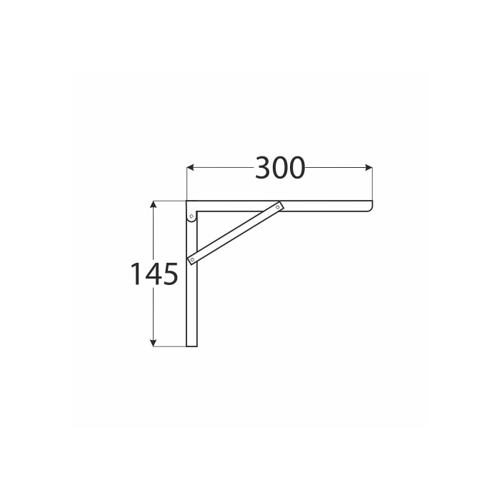Klappkonsole, Regalhalter, Regalkonsole, Wandkonsole - WSA Chrom Velano - 6