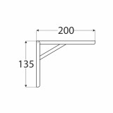 Klappkonsole, Regalhalter, Regalkonsole, Wandkonsole - WSC CHROM Velano - 3