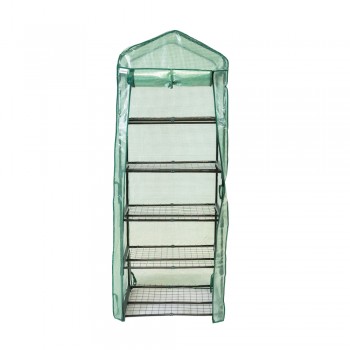 Foliengewächshaus Treibhaus Pflanzenhaus mit 5 Gitterböden - KALMIA II, 70x50x190 Grindi - 3