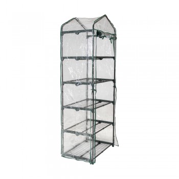 Foliengewächshaus Treibhaus Pflanzenhaus mit 5 Gitterböden - KALMIA II, 70x50x190 Grindi - 1