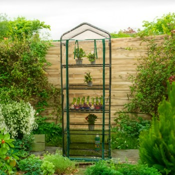 Foliengewächshaus Treibhaus Pflanzenhaus mit 5 Gitterböden - KALMIA II, 70x50x190 Grindi - 2