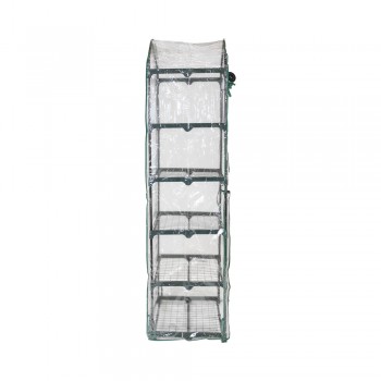 Foliengewächshaus Treibhaus Pflanzenhaus mit 5 Gitterböden - KALMIA II, 70x50x190 Grindi - 4