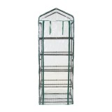 Foliengewächshaus Treibhaus Pflanzenhaus mit 5 Gitterböden - KALMIA II, 70x50x190 Grindi - 5